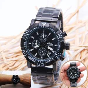 SUPER SALE ‼️Jam Tangan Business Pria Quicksilver Chronograph Aktif Rantai Steinless Solid