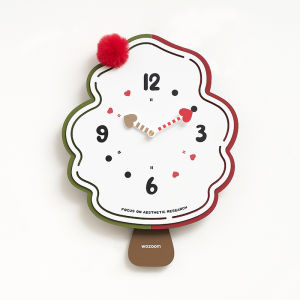 Wozoom Modern Simple Style Living Room Wall Clock Creamy Style Creative Hanging Clock Battery Powered Imported Eco-Friendly Material