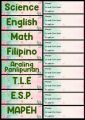 subject sticker label. 