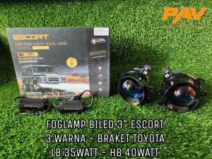 FOGLAMP BILED 3INC ESCORT 3WARNA BRAKET TOYOTA LB/35WATT HB/40WATT
