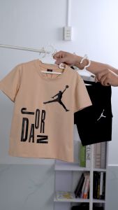 Bộ Quần Áo Thể Thao Cotton Cho Bé Trai - Vải Thun Thoáng Mát Họa Tiết Đơn Giản Phong Cách Thể Thao Dành Cho Trẻ 2-5 Tuổi