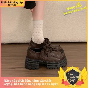 MIFULIAN | Giày Da Lười Gót Đục