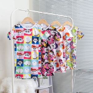 SIZE ĐẠI | Váy đầm suông chất thun lạnh in 3D hoạt hình cực sắc nét đẹp cho bé 8-28kg