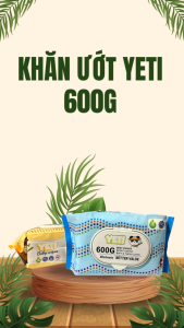 Nguyên Thùng 30 gói Khăn giấy ướt YETI 600g Mix Màu Khổ vải 13x19cm Không mùi KHÔNG CỒN CÓ THỂ DÙNG CHO BÉ Hàng xuất khẩu Giá sỉ siêu hời