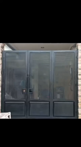 pagar rumah bukaan lipat minimalis bahan perforated