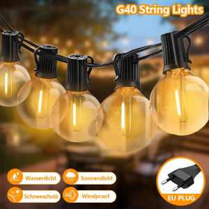 Outdoor Camp Lights Bulbs G40 Waterproof Garland String LED Fairy Lights Tent Decoration Christmas Party Wedding ornament