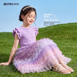SQTN.KIDS | Summer Kids Girls Dress Set 2PC