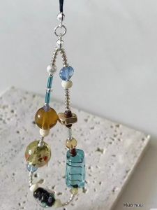 Mint Candy Short Phone Strap Camera Anti-fall Decorative Wristlet Nylon Braided Line Material Digital Accessories