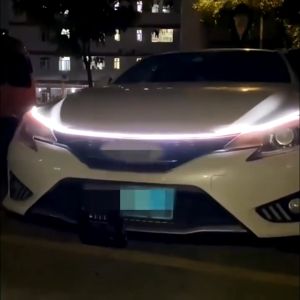 12V LED Daytime Running Light Car Hood Decorative Light DRL with Sweep Start Dynamic Flow Strip