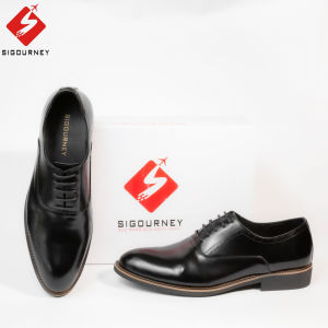Giày oxford nam da bò cao cấp đế diễu SIGOURNEY màu đen trơn SIG-17 bảo hành 18 tháng