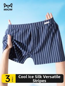 MiiOW | Cool Comfort Silk Stripe Mens Shorts