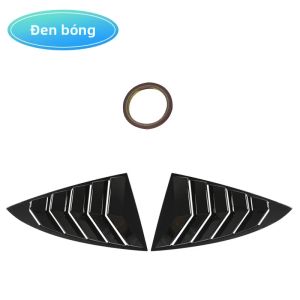 Ốp Che Cửa Sổ Sau Xe ABS Cho Tesla Model 3 2017-2023 Highland Viền Cửa Gió Bên Phụ Kiện Độ Hình Tam Giác