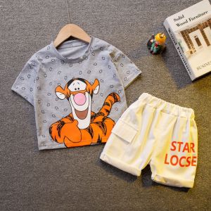 Animal pattern printing childrens clothing sets casual two-piece high-quality boys clothing sets
