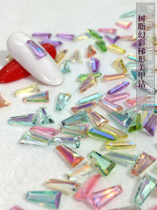 Aurora Ice Sugar Resin Nail Art Decorations Colorful Diamonds Sharp Bottom Two Styles Beautiful Nails Ice Blocks Fashionable
