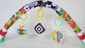 Baby Stroller Arch Toy Soft Cloth Toy Pram Activity Bouncer Toy Sensory Development Arch Newborns Car Seat Toy Fine Motor Skills