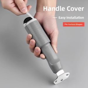 Heat Resistant Handle Cover for Wok Anti-Scalding Silicone Wrapped Rubber Handle Protector for Spatula Large Spoon