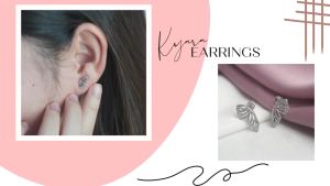 DAVINA Ladies Kyara Earrings Sterling Silver 925 - Anting Wanita Perak S925 Tusuk Kupu Kupu