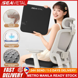 🇵🇭 SEAMETAL Square Seat Cushion for Car Memory Foam Soft Office Chair Cushion Breathable Seat Pad Universal for Home Office Car
