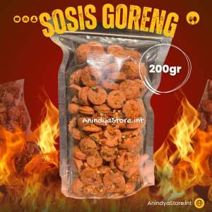 Keripik Sosis Goreng Pedas Daun Jeruk Bumbu Khas Kemasan 200 gram