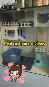 Greenpets Cat villa solid wood luxury cat house wooden cat cage large multi-level cat cage Villa ng pusa hawla ng pusa
