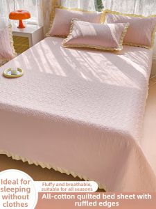 Kiss Dear | Lace Cotton Solid Color Thick Bed Sheet Single Use