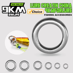 9KM 20Pcs Fishing Solid Ring Fishing Lure Connectors Stainless Steel Fishing Accessories Saltwater Tackle Chrome