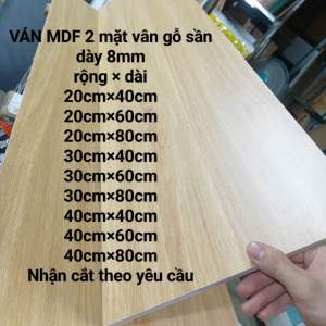 Mặt kệ ván gỗ mdf dày 8mm 2 mặt vân gỗ làm kệ treo tường đồ nội thất