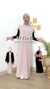 Ghanimi - Luna Inner Dress / Inner Dress Sleeveless / Dalaman Gamis Muslim / Inner Tanpa Lengan / Inner Span /