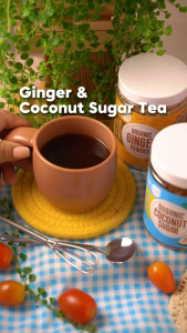 Organic Ginger powder(100g) & Organic Coconut Sugar(200g) drink combo by Clean Eat Energizing Immune Boosting Low GI Antioxidant