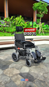 YUWELL - Kursi Roda Listrik Lipat Elektrik 3in1 Sandaran Kepala + Tidur Berbaring + Mode Kaki Naik D130TL | Electric Travelling Portable Wheelchair Lithium Battery