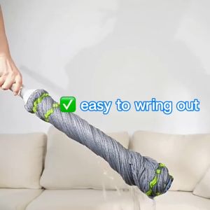 HHsociety ไม้ถูพื้น ไม้ม็อบถูพื้น มือบิด ไม่เลอะมือ รุ่น AH-01