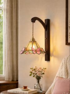 FANCY LAMP CLUB | Vintage and Unique Wall Light with Butterfly Glass