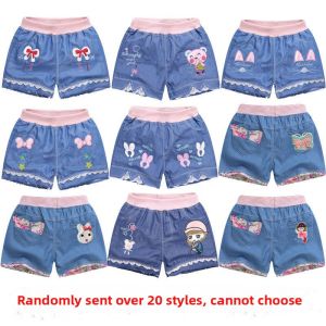 Girls Loose Fit Denim Shorts Summer New Style Thin Outerwear Baby Clothes mid Waist Cotton Blend Breathable Short Pants