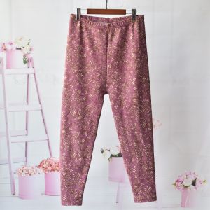 Womens Non-Inverted Velvet Thick Warm Pants Ladieswear Fall and Winter Plus Size Loose Home Pants Middle-Aged and Elderly Fleece Thickened Long Johns