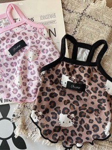 váy đầm thun gân hình hello kitty dành cho chó mèo - T3 PETS SHOP