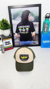 Omidoki Topi Jaring Pria Army Cream Trucker Hat