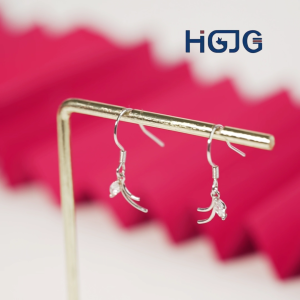 Bông Tai Bạc Nữ HGJG Đính Đá Tua Rua Kiểu Mới Bông Tai Dạng Móc Bạc 925 Cao Cấp Đơn Giản Tinh Tế