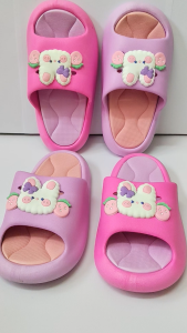 GRACE | Kids Bunny Strawberry Anti-Slip Soft Sole Slippers Cute Cartoon Sandals PVC Size 30-35