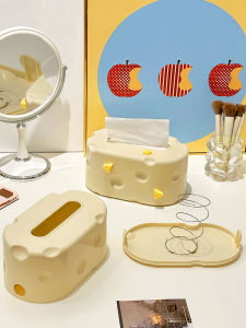 Bathroom Wall-Mounted Toilet Paper Box Cheese Style Living Room Tissue Box Nordic Style Paper Towel Holder Household Cleaning Tools