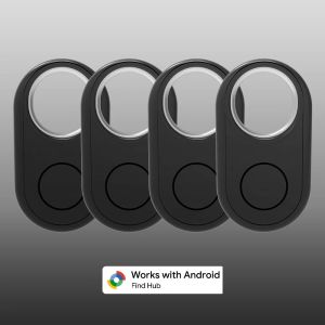 4-PCS App Remote Locating Tracker Positioning Far Away Finder for Android Google Find Hub Keys Smart Tag for Pixel Motorola GMS