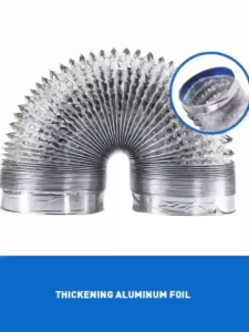 3m/5m flexible aluminum foil hose flame retardant standard 304 exhaust cap check valve60mm-200mm
