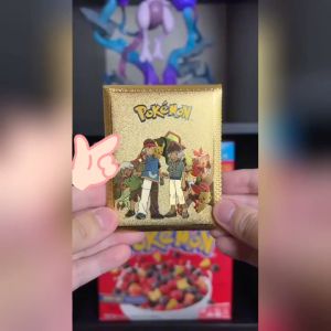 10pcs POKEMON TRADING CARD GAME METAL GOLD SILVER COLORFUL (English Ver) POKEMON CARD PACK COLLECTION