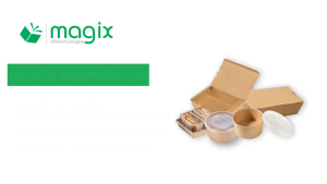 MFH2N1 - 280gsm - Combo 25 hộp giấy kraft 2 ngăn 1800ml có nắp gài đựng đồ ăn mang đi tiện lợi