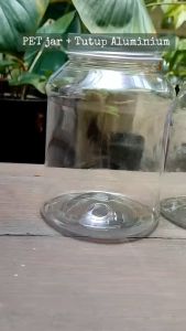 550ml Botol Plastik Galon PET Jar + Tutup Alumunium Lid