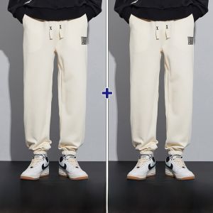 ROMON | Romon Mens Sweatpants Autumn Winter New Trendy Heavyweight Sport Pants Cuffed Loose Elastic Casual Long Trousers For Men