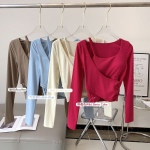 Womens Long Sleeve Yoga T-Shirt Fitness Running Training Sports Top with Chest Pad High Aesthetic Value Autumn Winter New Style