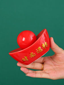 Modern Ceramic Wealth Attracting Rotating Tabletop Decoration One Million Yuan Treasure Living Room Entrance Office Desk Ornament