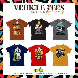 Kaos Anak 1-8 Tahun - Vehicle Tees by Pineapple Kids