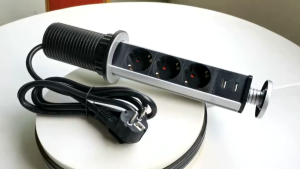 BERGARANSI Stop Kontak Meja Meeting kerja Tanam 3 lubang dan 2 port usb Pop Up Plug Socket PDU