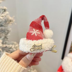 Christmas Festival Headwear Butterfly Knot Hair Clip Adult Antler Headband Childrens Gift Hairpin Holiday Top Clip